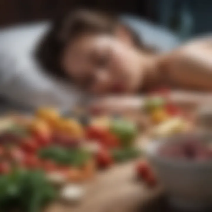 Variety of nutritious foods that promote better sleep