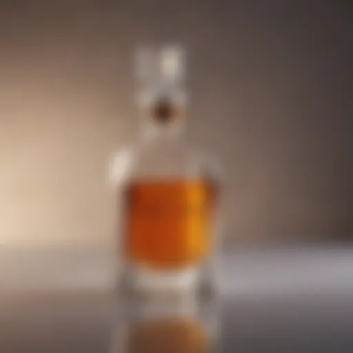 Elegant decanter with vanilla-infused bourbon essence