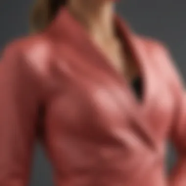 Close-up of the Spanx Wrap Jacket showcasing its unique fabric texture