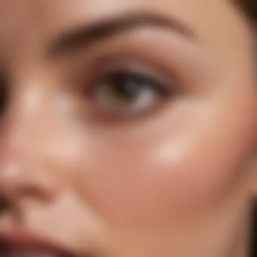 Close-up of rejuvenated under-eye area showcasing smooth skin texture