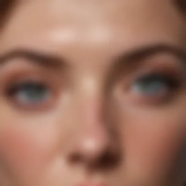 Understanding Frown Lines Close-up of a woman's forehead showing frown lines