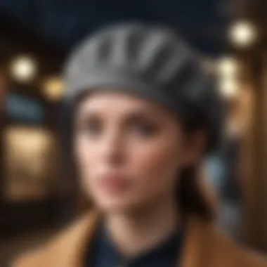 Stylish Beret: A Statement Winter Hat Fashionable woman donning a stylish beret