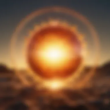 Illustration depicting the sun as a radiant source of energy and vitality