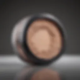 A close-up view of a mineral face powder compact suitable for acne-prone skin.