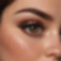 A close-up of stunning false lashes designed for hooded eyes
