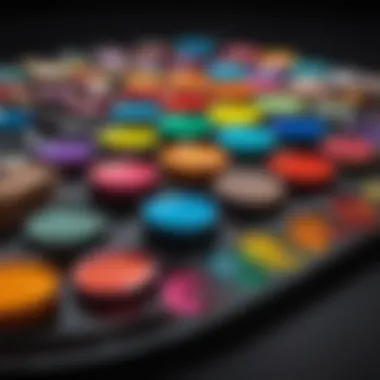 Dazzling Gel Paint Palette Vibrant gel paint colors displayed artistically