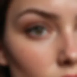 Close-up of dark circles under eyes