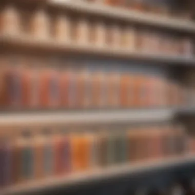 Diverse range of body glow lotions displayed on a shelf