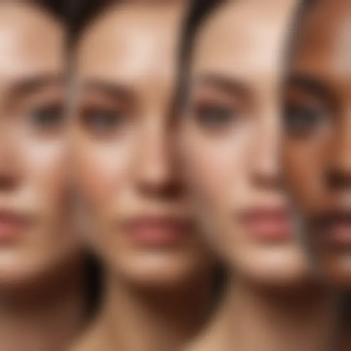 An artistic representation of diverse skin types, emphasizing the importance of personalized skincare.