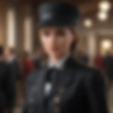 Historical representation of corporate fashion evolution
