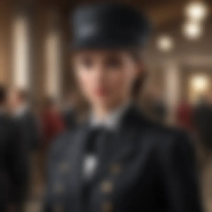 Historical representation of corporate fashion evolution