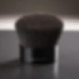 Close-up view of the Flat Top Kabuki Foundation Brush showcasing bristle quality and design.