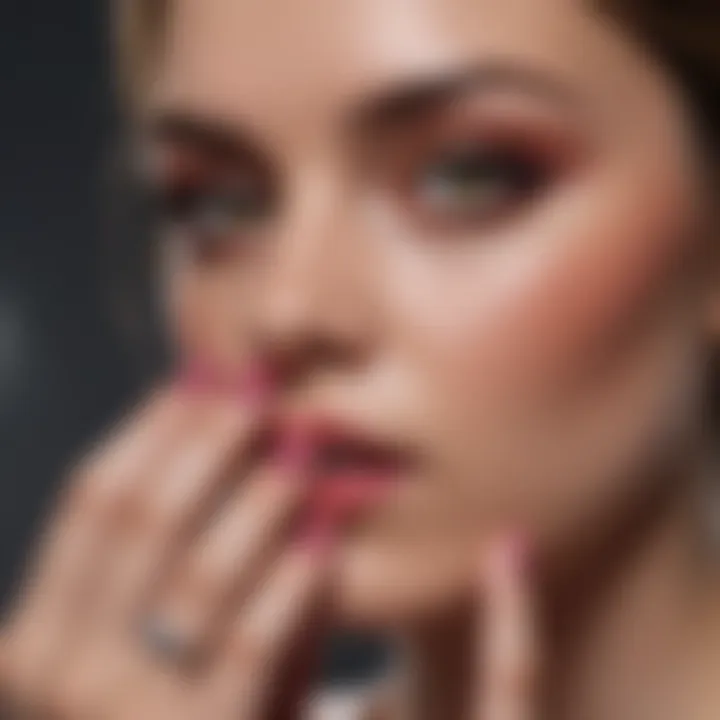 Harmonizing nail colors with bridal accessories