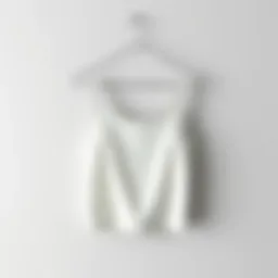 Elegant white scoop neck tank top displayed on a minimalistic background