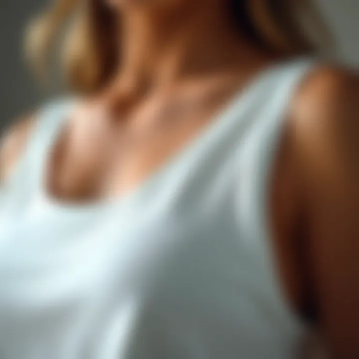 Close-up of fabric texture showcasing the quality of the tank top