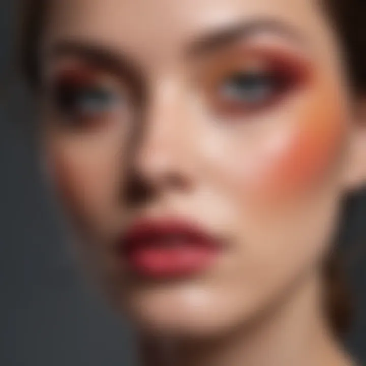 Artistic representation of color psychology in makeup