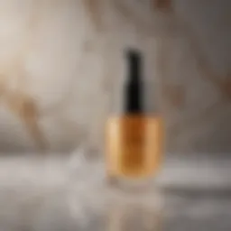 Close-up of Tru Alchemy Glow Serum on a marble surface