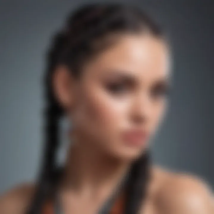 Black hair styled in braids with colorful accessories