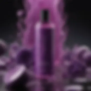 Elegant Purple Shampoo Ingredients Displayed Artfully