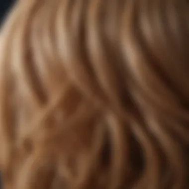 Close-up of high-quality wig material