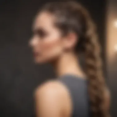 Woman with intricate long braid extension hairstyle