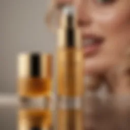 Luxurious golden roll-on face cleanser