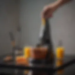 Elegant wax melting setup with essential tools