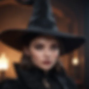 Fashionable Witch Costume with a Dark Elegance