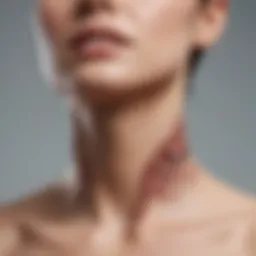 Illustration showcasing the anatomy of skin affected by neck acne.