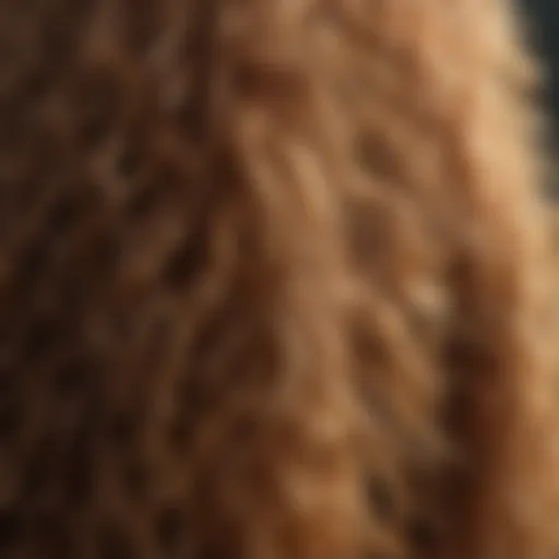 Close-up view of frizzy hair strands at the front