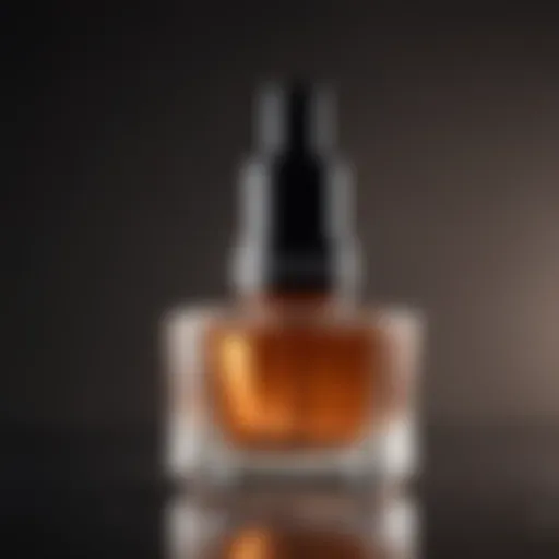 Close-up of a luxurious lash serum bottle