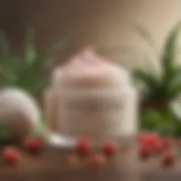 A vibrant display of natural ingredients commonly found in menopause creams, showcasing their therapeutic properties.