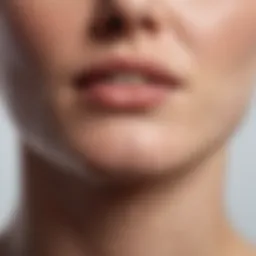 Close-up view of razor bumps on delicate skin
