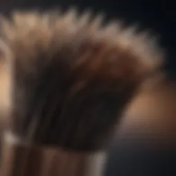 Close-up view of synthetic bristles showcasing their fine texture and precision.