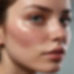 Illustration of skin layers showcasing acne development