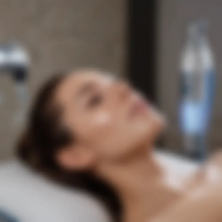 Luxurious hydrafacial treatment setup