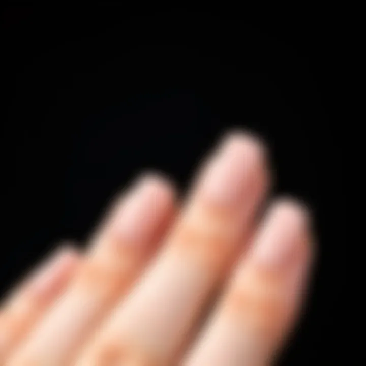 Grooves on Nails and Aesthetic Implications Illustration of nails with grooves showcasing beauty trends