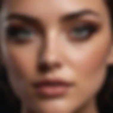 Close-up of Smokey Eye Makeup Close-up of a perfect smokey eye makeup