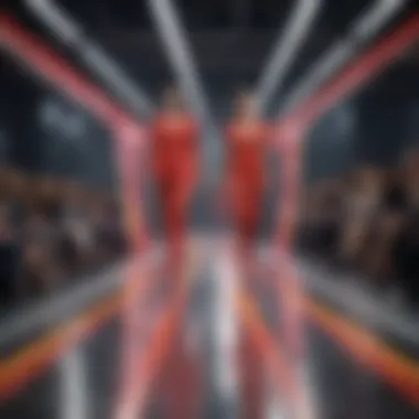 Vibrant Runway Abstract artistic representation of runway trends in vibrant colors
