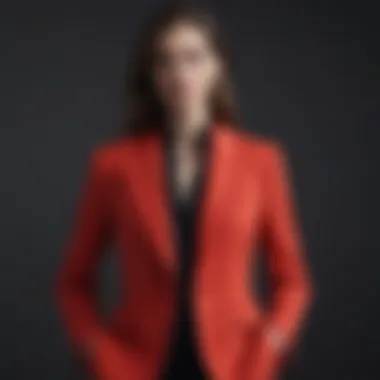 Sophisticated tailored blazer in a bold monochromatic hue