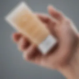 Close-up of Vichy Hand Cream texture showcasing its rich consistency