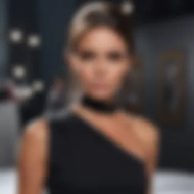 Fashion Forward Victoria Beckham showcasing her latest fashion collection at a chic NYC venue