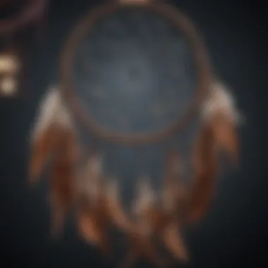 Dream Catcher's Realm Illustration of a dream catcher capturing vivid dreams