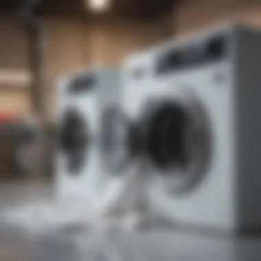 White clothes being washed in a machine