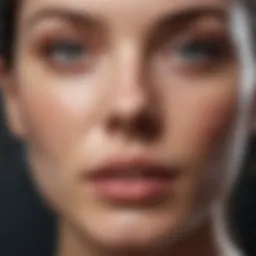 Close-up of a water-based face wash texture
