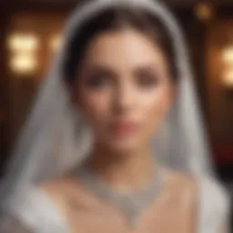 Elegant bride with flawless makeup on wedding day