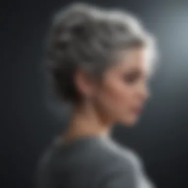 Graceful Gray Updo Hairstyle Elegant Gray Hair Updo